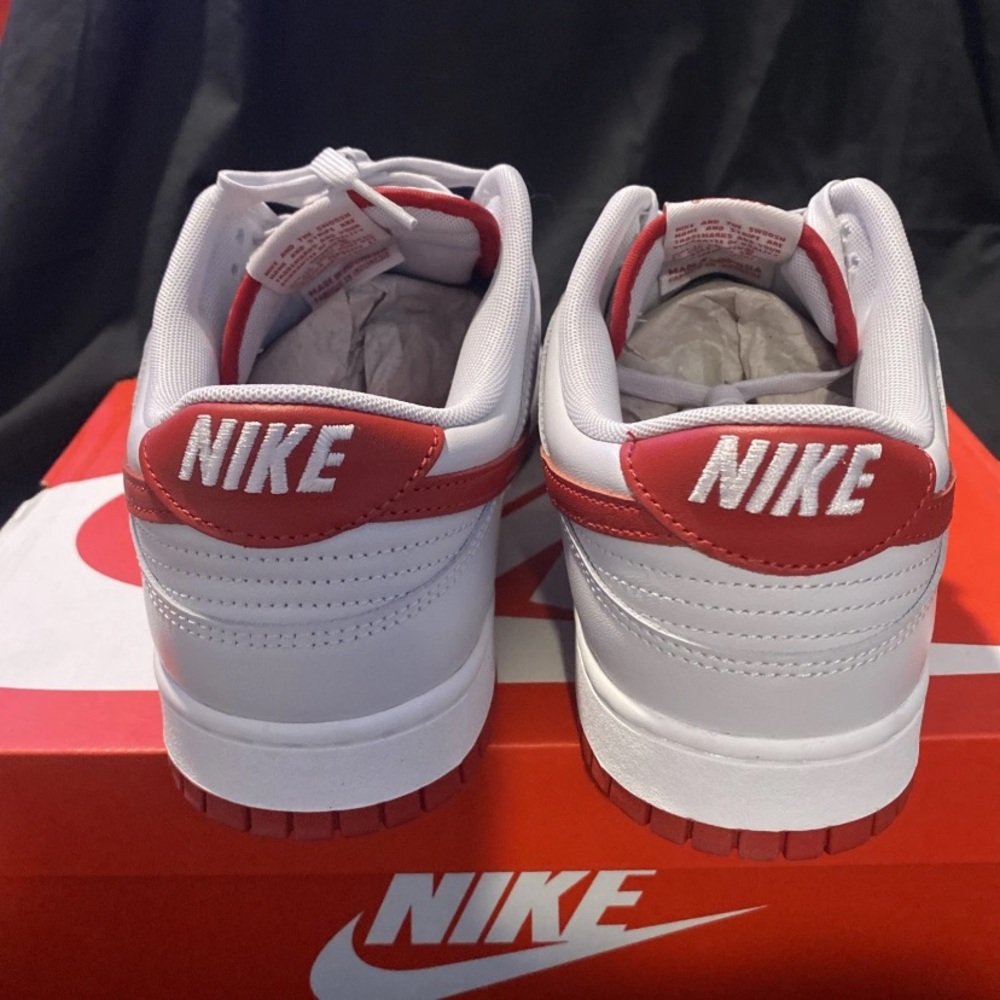 Size 13 - Nike Dunk Low Vast Grey Varsity Red - Picture 9 of 15